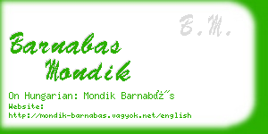 barnabas mondik business card